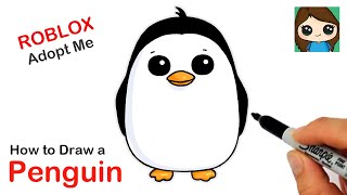 How to Draw a Penguin 🐧 Roblox Adopt Me Pet