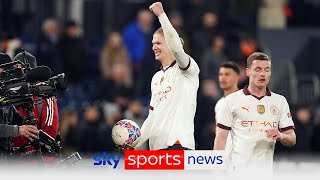 Erling Haaland scores five at Luton to send Manchester City into FA Cup quarter-finals