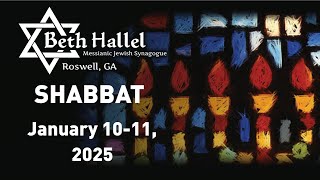 Shabbat Service | January 10-11, 2025