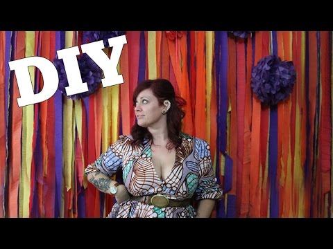 How to make a photo wall backdrop with streamers | DIY with Caitlin How to make a photo wall backdrop with streamers | DIY with Caitlin