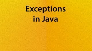 L23-V01: Exceptions in Java