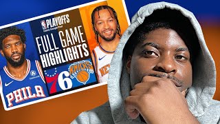 I'M SICK EMBIID SCORED 50 ON US.. #2 KNICKS at #7 76ERS | FULL GAME 3 HIGHLIGHTS April 25, 2024