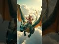 baby and dragon 🐉 flying cutebaby ai dragon fypシ゚ funny