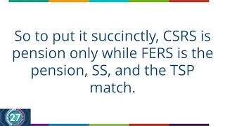 FERS vs CSRS