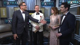Ryan Gosling, Emma Stone & Damien Chazelle on 'La La Land's' Golden Globes Wins