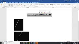 Right Diagonal Star pattern
