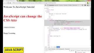 HOW TO CHANGE CSS ATTRIBUTE USING JAVASCRIPT DEMO