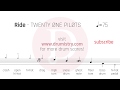 Twenty One Pilots - Ride Drum Score