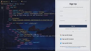 Coding a Responsive Sign Up Form with hide/show Password. ASMR keyboard 🎹 + Lofi ❤. No talking