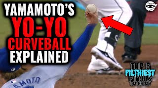 The INCREDIBLE Yo-Yo Curveball -- Yoshinobu Yamamoto's magic weapon.