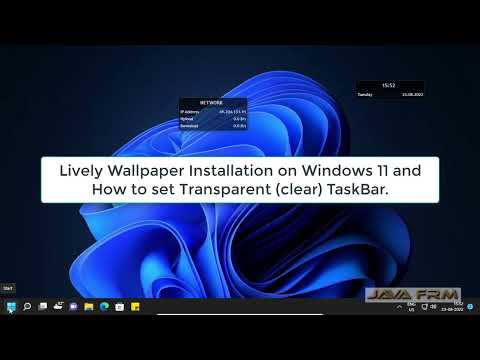 How to Install Lively Wallpaper on Windows 11 and Change Taskbar to Transparent (Clear Taskbar)