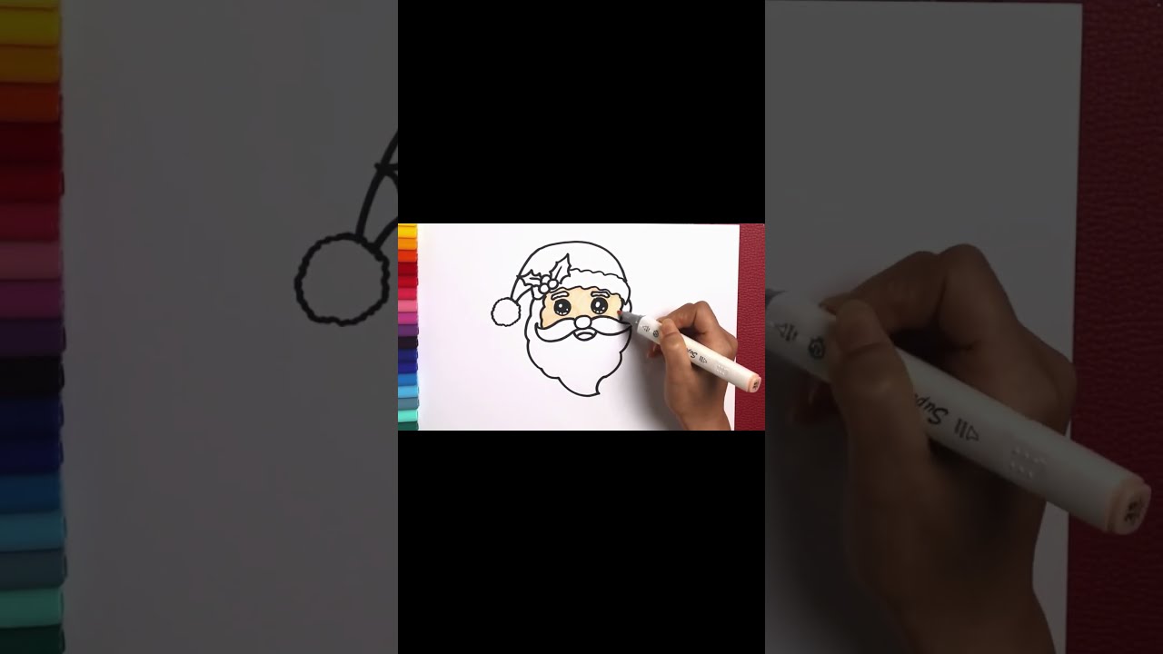 Come Disegnare Babbo Natale (3). #shorts - YouTube