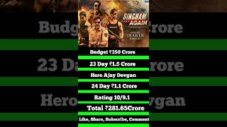 Singham Again Movie 24 Day Box Office Collection World wide Collection