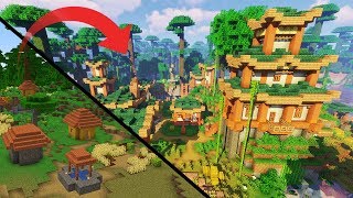 Transforming a 1.14 Savanna Village | Minecraft Build Timelapse
