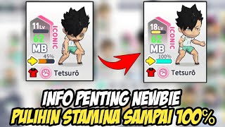 TIPS PENTING PEMULA PULIHIN STAMINA KARAKTER 100% HAIKYU TOUCH THE DREAM