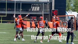 Watch Deshaun Watson throw at Browns practice