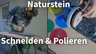 🟠 Naturstein Fensterbank schneiden, schleifen und Hochglanz polieren