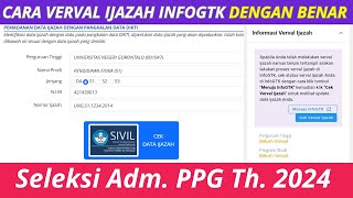 CARA VERVAL IJAZAH DENGAN BENAR UNTUK DAFTAR SELEKSI ADMINISTRASI PPG GURU TERTENTU 2024