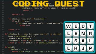 [Python] Solving Boggle Backwards