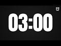 3 Minute Countdown Timer⏱️ 180 Seconds (03:00) | 4K Clean & Minimal | HOW TO | AJ AND DJ PRODUCTIONS