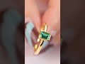 emerald ring in yellow gold gemstone ring