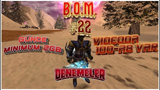 B.O.M. #22 | #DeathKO 1 Hafta Full Farm! 💰 2x 100 AB Kodu 🎁 + Upgrade Denemesi!