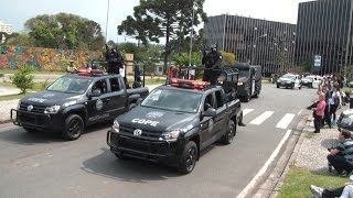 Desfile das Viaturas da PMPR, Polícia Civil e Guarda Municipal