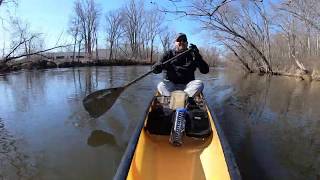 Kalamazoo River, Mosel Rd. to past D ave. GoPro Time-warp. Wenonah Voyager.