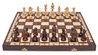 Husaria Large European Wooden Chess and Checkers Multi-Game Set, 19.7\