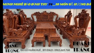 Giới Thiệu Bộ Ghế Nghê Phượng Tay 14 , 10 Món | Đồ Gỗ Huân Huê