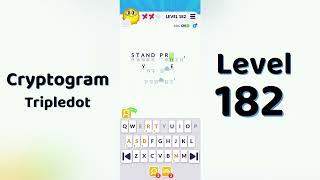 Cryptogram Tripledo Level 182 Solutions 🧩 | Logic Puzzle Game | Mini Boss