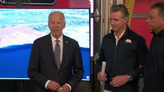 President Biden meets with California Governor as wildfires rage in the Los Angeles area