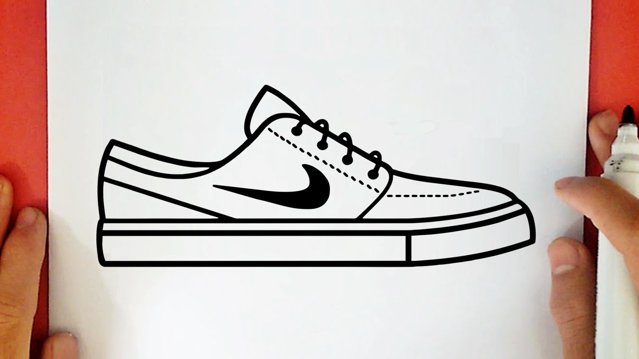 HOW TO DRAW A NIKE SHOES - YouTube