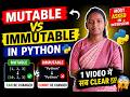 👉 Mutable vs Immutable in Python 🔥 | Data Types Deep Explanation in Hindi | Interview Question 💥