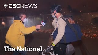 #TheMoment a man escaped a California wildfire on bicycle