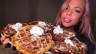 ASMR | CRISPY WAFFLE MUKBANG (Intense Eating Sounds!)