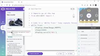 Use micro:bit Python Editor V3 Key Editor Controls