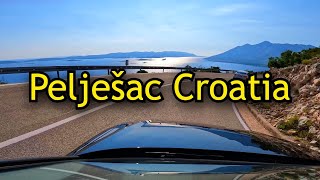 Driving in Peljesac and Peljesac Bridge, Croatia 4K 60fps