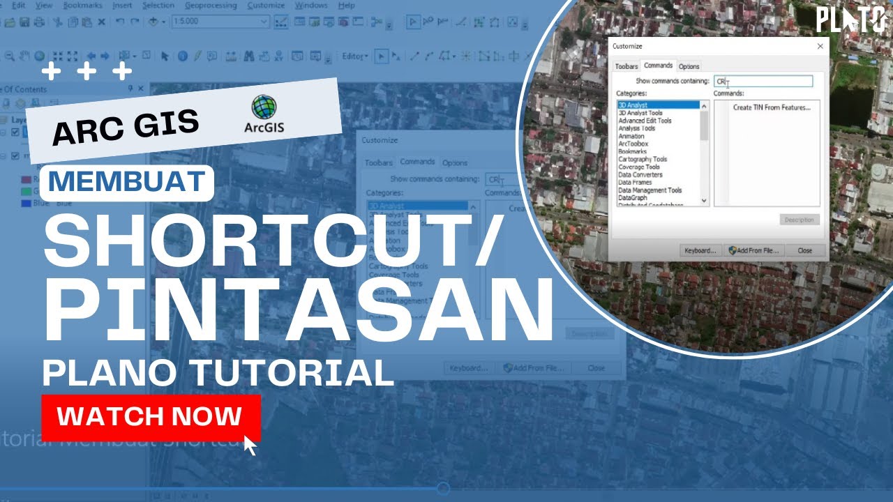 Tutorial Arcgis | Cara Membuat Shortcut Atau Pintasan Tool Di Arcgis ...