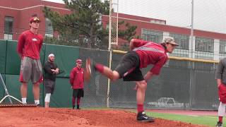 Hogs practice at Creighton University ahead of CWS semifinals