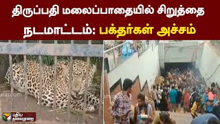 திருப்பதி மலைப்பாதையில் சிறுத்தை நடமாட்டம்: பக்தர்கள் அச்சம் | Cheetah | Tirupati | PTT