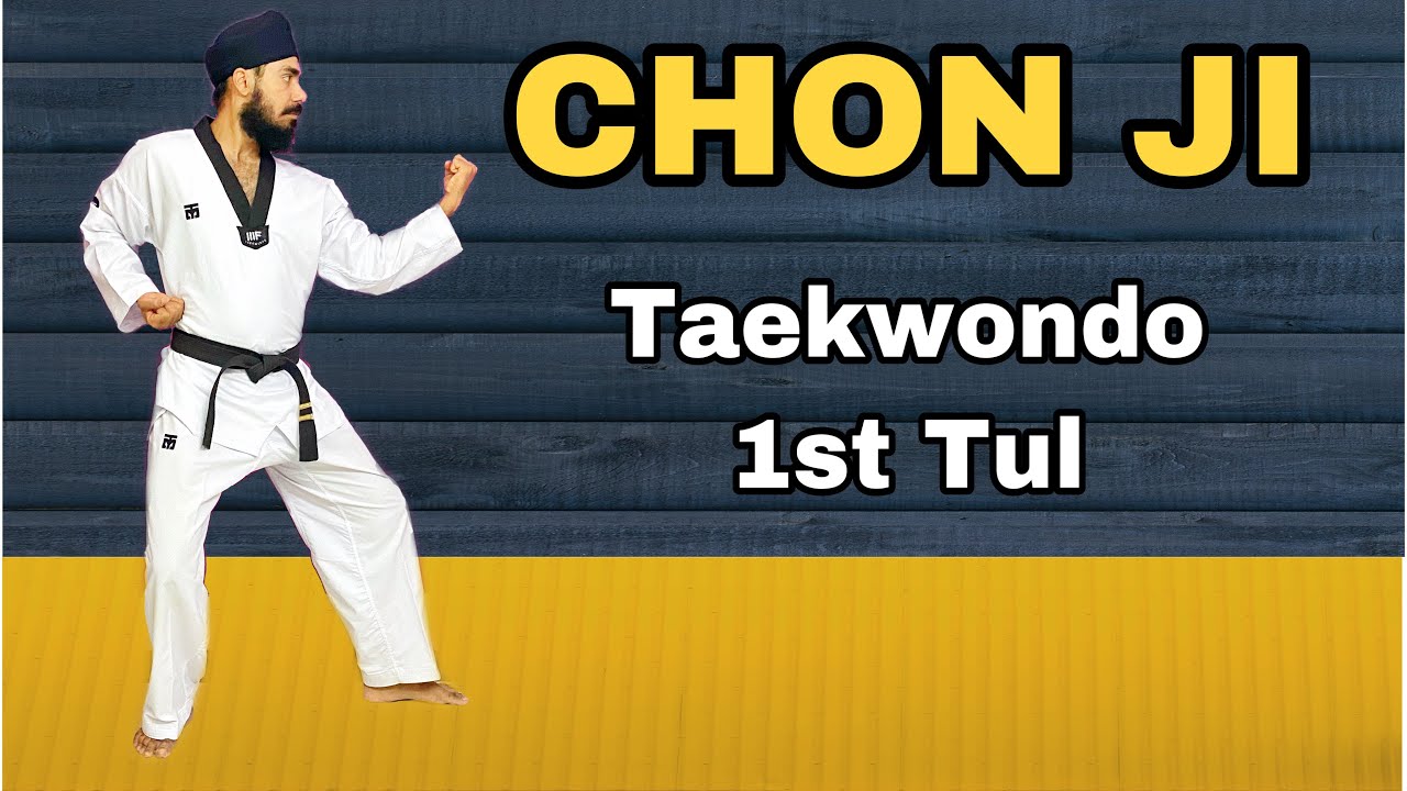 Taekwondo 1st Tul - ITF Pattern 1 - Chon-ji - In WT Style - YouTube