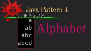Print Alphabet Pattern 3 Program in java l #alphabetpattern #CoderSandy0#java #programming