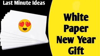 DIY Happy New Year Greeting Card Idea 2023 With White Paper No Glue Scissor 🎉 Handmade New Year Card