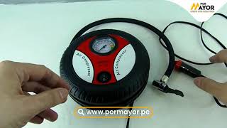 MINI COMPRESOR DE AIRE PARA AUTO INFLADOR LLANTA PORTATIL