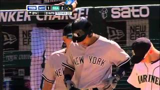 2012/07/25 Jeter hit by a pitch