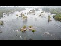 maduranthakam lake and kiliyar river drone view