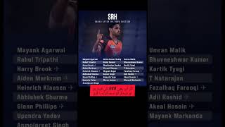 SRH Squad #short #cricket #viratkohli #babarazam #youtubeshorts #ipl #psl #youtube #viral #ytshorts