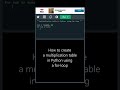 how to create multiplication table in Python using a for-loop, #shorts