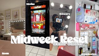 MIDWEEK RESET WINTER EDITION* clean my room, organize, movies, and skin care | Jada Symone